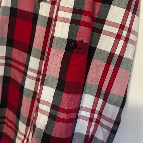 Eighty Eight Red and Black Plaid Button Down Shirt - Picture 4 of 7